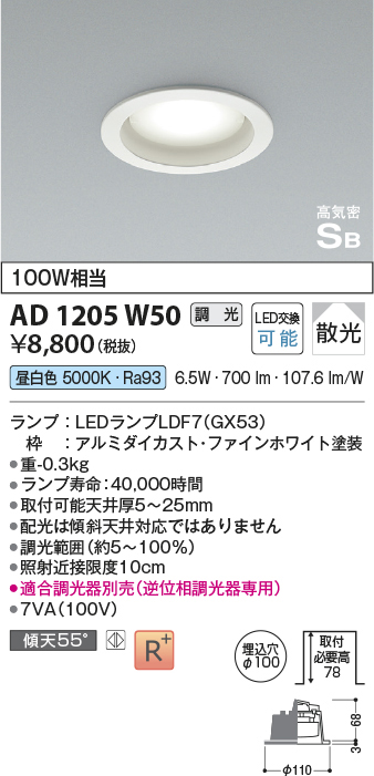 ad1205w50